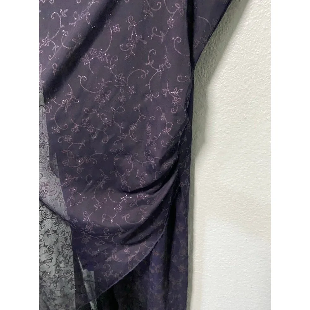 Vintage Rocket Candy Women's Navy Glitter High‎ Low Dress Size Large